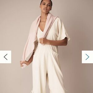 Anthropologie NWT Cream Daily Living Jumpsuit